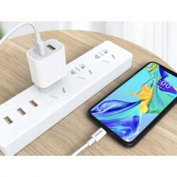 Зарядное устройство Denmen 2xUSB 2.4A white (DM-DC05-WH) - Картинка 5