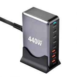   XoKo 2xUSB- PD100W + 3xUSB- PD65W + 3xUSB QC18W 440W GaN (QC-400)