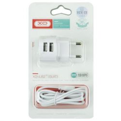 Зарядное устройство XO 2xUSB 2.4A + cable USB to Micro 5P white (L62-M-WH) - Картинка 3