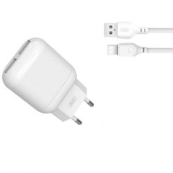  XO 2xUSB 2.4A + cable USB to USB-C white (L78-TC-WH)