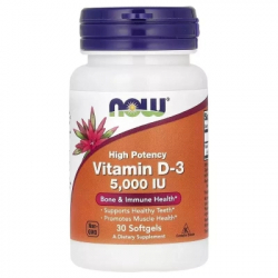 ³������-���������� �������� Now Foods ³���� D3, 5000 ��, ������ �����������, Vitamin D-3, High Potency, (NF0374)