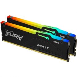 ������ ������ ��� ���������� DDR5 128GB (2x64GB) 5600 MHz Beast RGB Kingston Fury (ex.HyperX) (KF556C36BBEAK2-128)