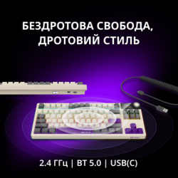 Клавіатура Lorgar KBP70TKLW Wireless TKL Mechanical Pro UA Black/Red (LRG-KBP70TKLW-BK-US) - Картинка 3