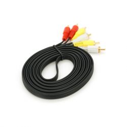   3xRCA M to 3xRCA M 3.0m black Voltronic (YT-3RCA(M)/3RCA(M)-3.0G) -  2