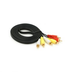   3xRCA M to 3xRCA M 3.0m black Voltronic (YT-3RCA(M)/3RCA(M)-3.0G)