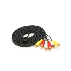   3xRCA M to 3xRCA M 5.0m black Voltronic (YT-3RCA(M)/3RCA(M)-5.0G)