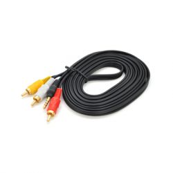   3.5mm M to 3xRCA M 3.0m black Voltronic (YT-3.5(M)1.5/3RCA(M)-3.0)