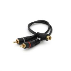 ������ ������������� 1xRCA F to 2xRCA M 0.2m black Voltronic (YT-RCA(F)/2�RCA(M)-0,2CuB)