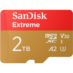   SanDisk 2TB microSDXC class 10 UHS-I U3 V30 A2 Extreme (SDSQXAV-2T00-GN6MA)