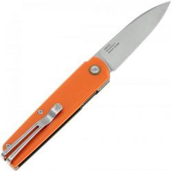 Нож SRM Qrick, Sandvik14C28N, G10, помаранчево-зелений (408L-GX) - Картинка 2