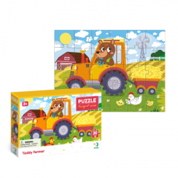 Пазл DoDo Ведмедик-тракторист, 30 елементів (300371) - Картинка 2