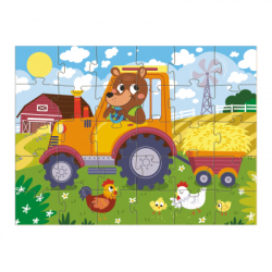 Пазл DoDo Ведмедик-тракторист, 30 елементів (300371) - Картинка 3