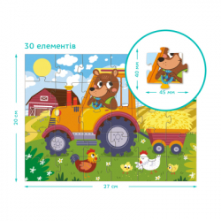 Пазл DoDo Ведмедик-тракторист, 30 елементів (300371) - Картинка 5