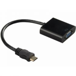  mini HDMI M to VGA F 0.3m 4K/2K black Voltronic (YT-C-mnHDMI(M)/VGA(F)-B)