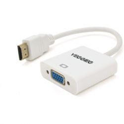 ���������� HDMI M to VGA F 0.25m white VEGGIEG (YT-C-H-V1W)