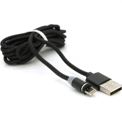 Дата кабель USB 2.0 to Lightning 2.0m 2A magnetic nylon black PiPo (18166) - Картинка 3
