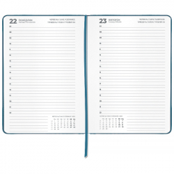 Еженедельник Axent датированный 2026 Classic Palermo, 145х210, синий (8843-26-2-A) - Картинка 3