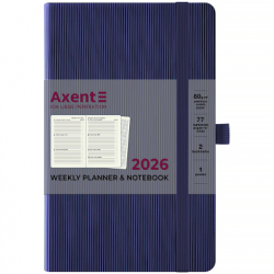 Еженедельник Axent датированный 2026 Partner Lines 125х195, темно-синий (8515-26-02-A) - Картинка 2