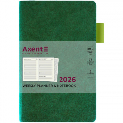 Еженедельник Axent датированный 2026 Partner Soft Muse 125х195, зеленый (8527-26-2-A) - Картинка 2