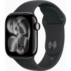 - Apple Watch Series 11GPS42mmJet Black Aluminium Case with Black Sport Band - S/M (MEQT4RK/A)
