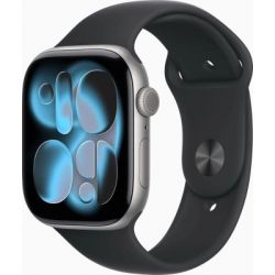 - Apple Watch Series 11GPS46mmSpace Grey Aluminium Case with Black Sport Band - M/L (MEV44RK/A)