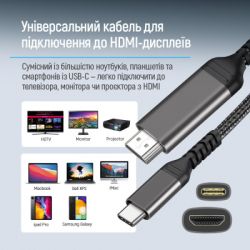   USB-C to HDMI M 2.0m 4K60Hz black ColorWay (CW-CBCHD077-BK) -  8