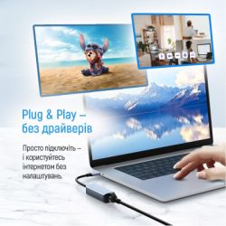 Адаптер USB-C + USB A to RJ45 Ethernet 1000Mbps ColorWay (CW-AD-CRG) - Картинка 10