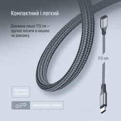  USB-C M to Lightning F 0.17m gray ColorWay (CW-AD-CL) -  10