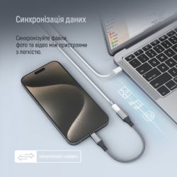  USB-C M to Lightning F 0.17m gray ColorWay (CW-AD-CL) -  8