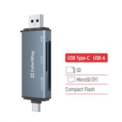 ��������� Card Reader ������� Colorway USB 2.0/USB-C to CF/SD/MicroSD (CW-CR-01) - �������� 4