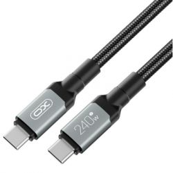 Дата кабель USB-C to USB-C 2.0m 240W black XO (NBQ264B_С_Black) - Картинка 5