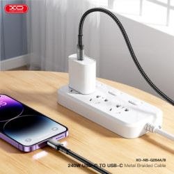 Дата кабель USB-C to USB-C 2.0m 240W black XO (NBQ264B_С_Black) - Картинка 7