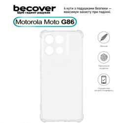 ����� ��� ���������� �������� BeCover Anti-Shock Motorola Moto G86 Clear (713803)