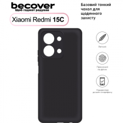����� �� ��������� �������� BeCover Silicone Xiaomi Redmi 15� 4G/5G Black (713784)
