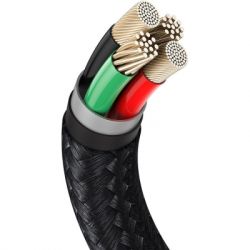 ���� ������ USB 2.0 AM to Lightning 2.0m 2.4A metal black Baseus (CALJK-B01) - �������� 3