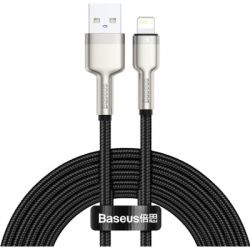 ���� ������ USB 2.0 AM to Lightning 2.0m 2.4A metal black Baseus (CALJK-B01)