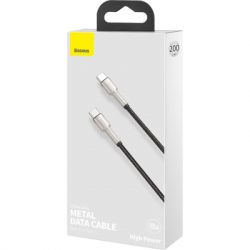 Дата кабель USB-C to USB-C 2.0m 100W metal black Baseus (CATJK-D01) - Картинка 4