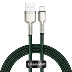 ���� ������ USB 2.0 AM to Lightning 2.0m 2.4A metal green Baseus (CALJK-B06)