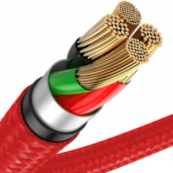 Дата кабель USB 2.0 AM to Lightning 2.0m 2.4A red Baseus (CALSP-C09) - Картинка 5