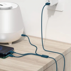 ���� ������ USB 2.0 AM to Lightning + Micro 5P + Type-C 1.5m 3.5A blue Baseus (CAMLTYS-03) - �������� 8