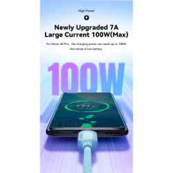 Дата кабель USB 2.0 AM to USB-C 3.0m 100W black Essager (EXC7A-WLC01-P) - Картинка 4