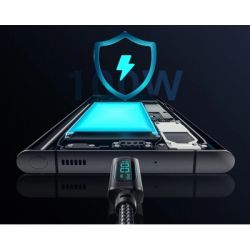 ���� ������ USB 2.0 AM to USB-C 2.0m 7A LED black Essager (EXCT-XYA01-P) - �������� 7