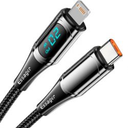 Дата кабель USB-C to Lightning 2.0m 20W Digital Display black Essager (EXCTL-YDA01) - Картинка 3