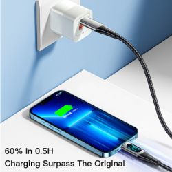 Дата кабель USB-C to Lightning 2.0m 20W Digital Display black Essager (EXCTL-YDA01) - Картинка 6