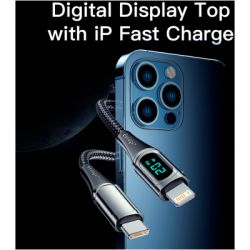 Дата кабель USB-C to Lightning 2.0m 20W Digital Display black Essager (EXCTL-YDA01) - Картинка 8
