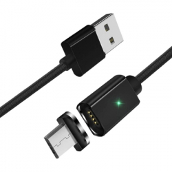   USB 2.0 AM to Micro 5P 1.0m Magnetic black Essager (EXCCXM-ML01)