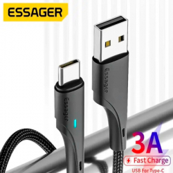 ���� ������ USB 2.0 AM to USB-C 0.25m black Essager (EXCT-LSB01) - �������� 3
