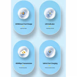 ���� ������ USB-C to USB-C 2.0m 100W black Essager (EXCTT1-CGA01) - �������� 10