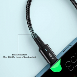 ���� ������ USB-C to USB-C 2.0m 100W black Essager (EXCTT1-CGA01) - �������� 6