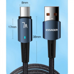 ���� ������ USB 2.0 AM to USB-C 2.0m 100W blue Essager (EXC7A-CGA03-P) - �������� 10